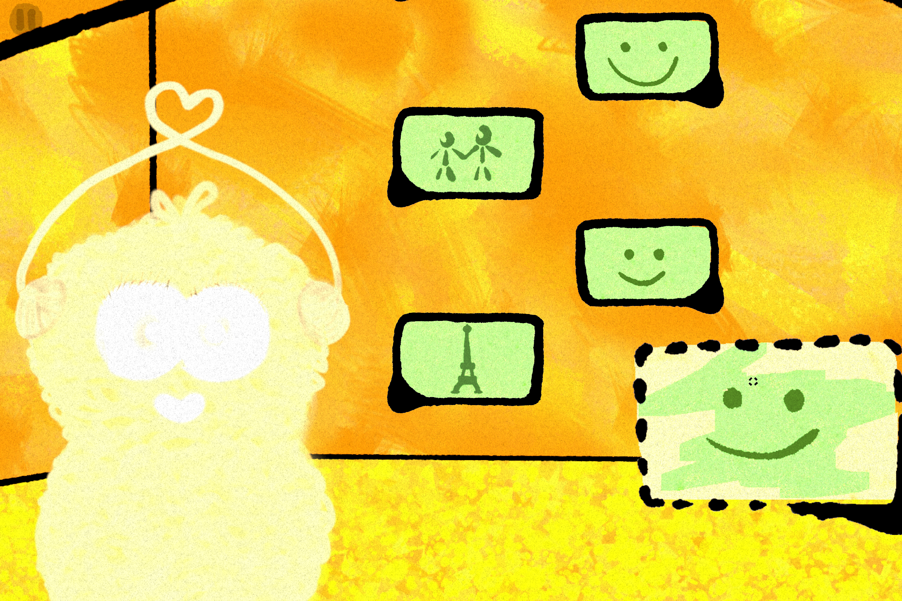 Dialogue screen showing Lucy chatting with the player